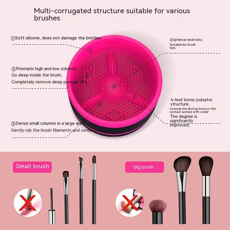 OKALIA CleanBrush – Nettoyeur Électrique pour Pinceaux de Maquillage