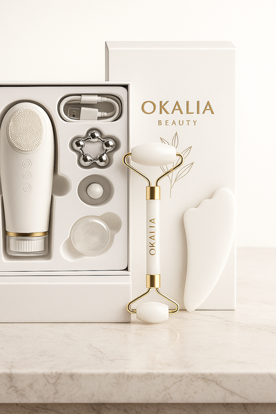 Natural jade roller set