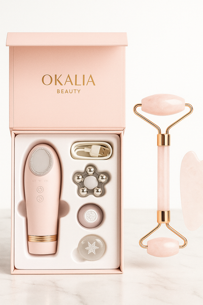 Natural jade roller set